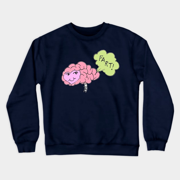 Kam Komics Brain Fart! Crewneck Sweatshirt by Kam Komics 